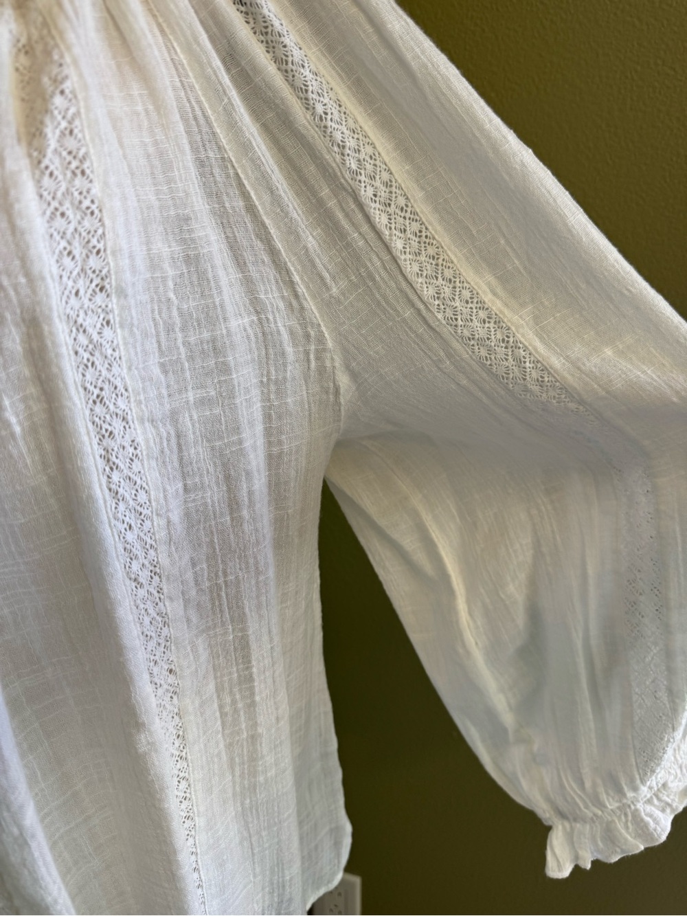Sundance 100% Cotton Peasant Blouse - Picture 2 of 9